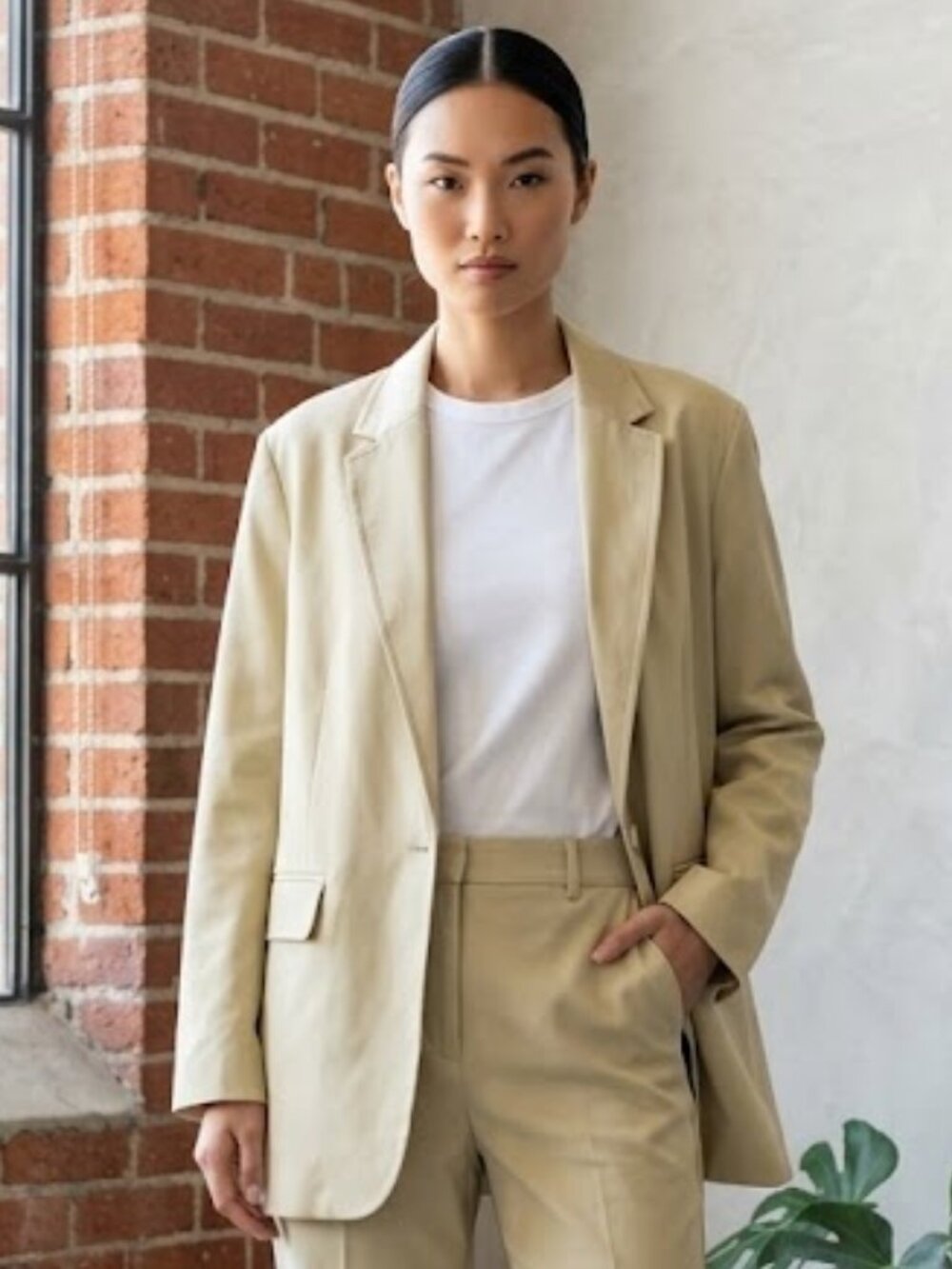 Zara Silk-Like Boyfriend Blazer